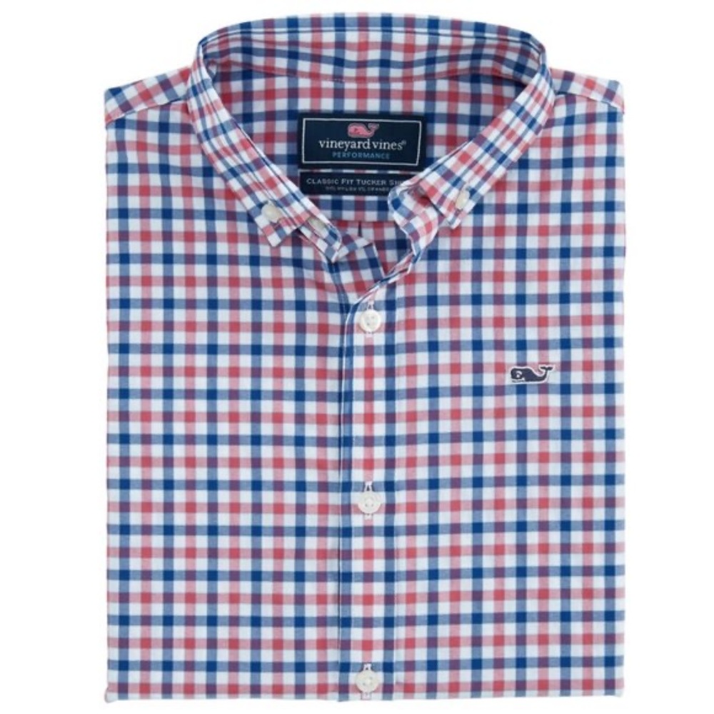 Vineyard Vines Bermuda Check Performance Whale Shirt